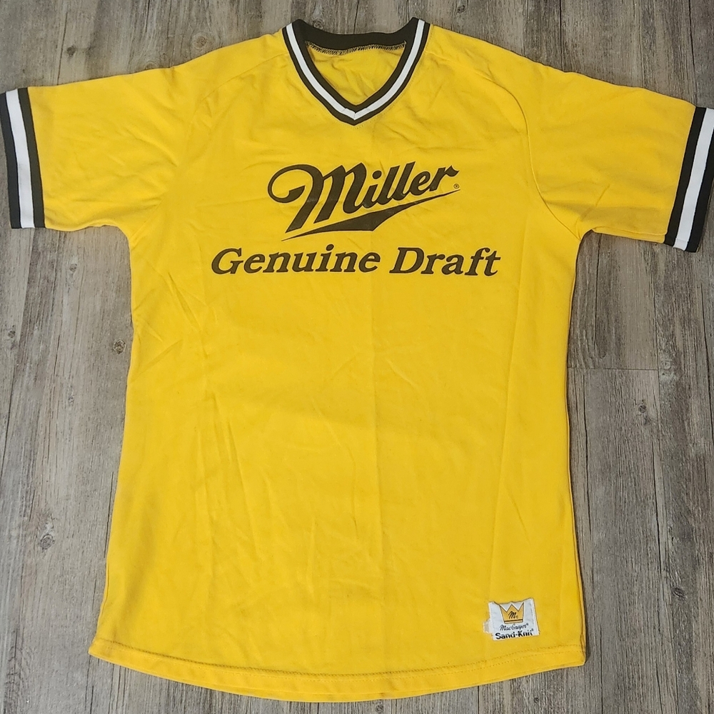 Vintage MacGregor Sand-knit Miller Genuine Draft Jersey‎ size Medium